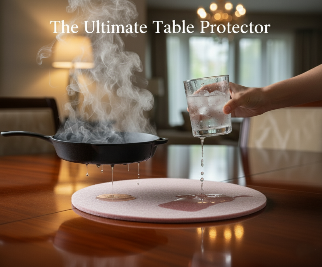 Premium Wool Felt Coaster Set of 6 pcs – Heat-Resistant, Water-Absorbent & Stylish | NWF