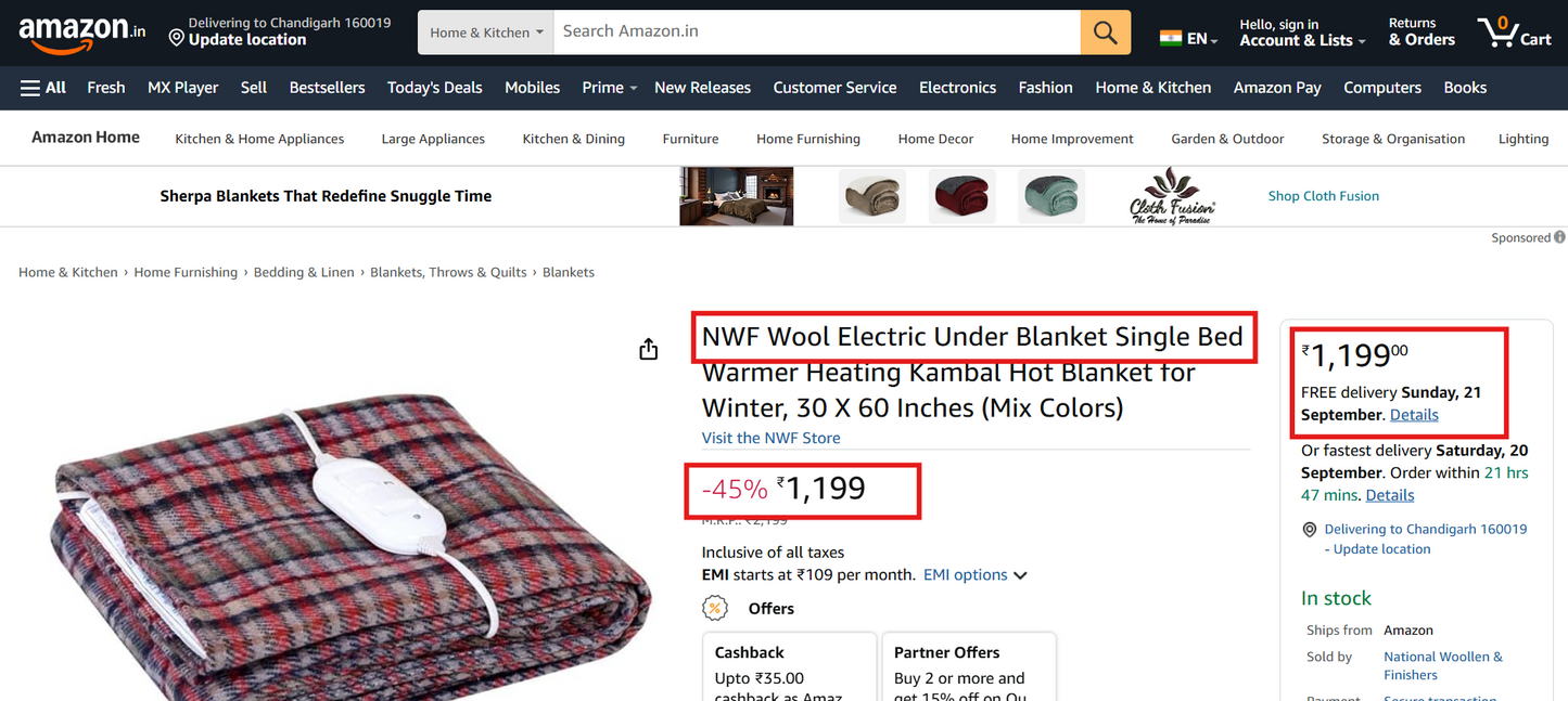 Electric Heating Oblic Warmer Bedsheet | Shockproof Wool Heating Kambal – NWF