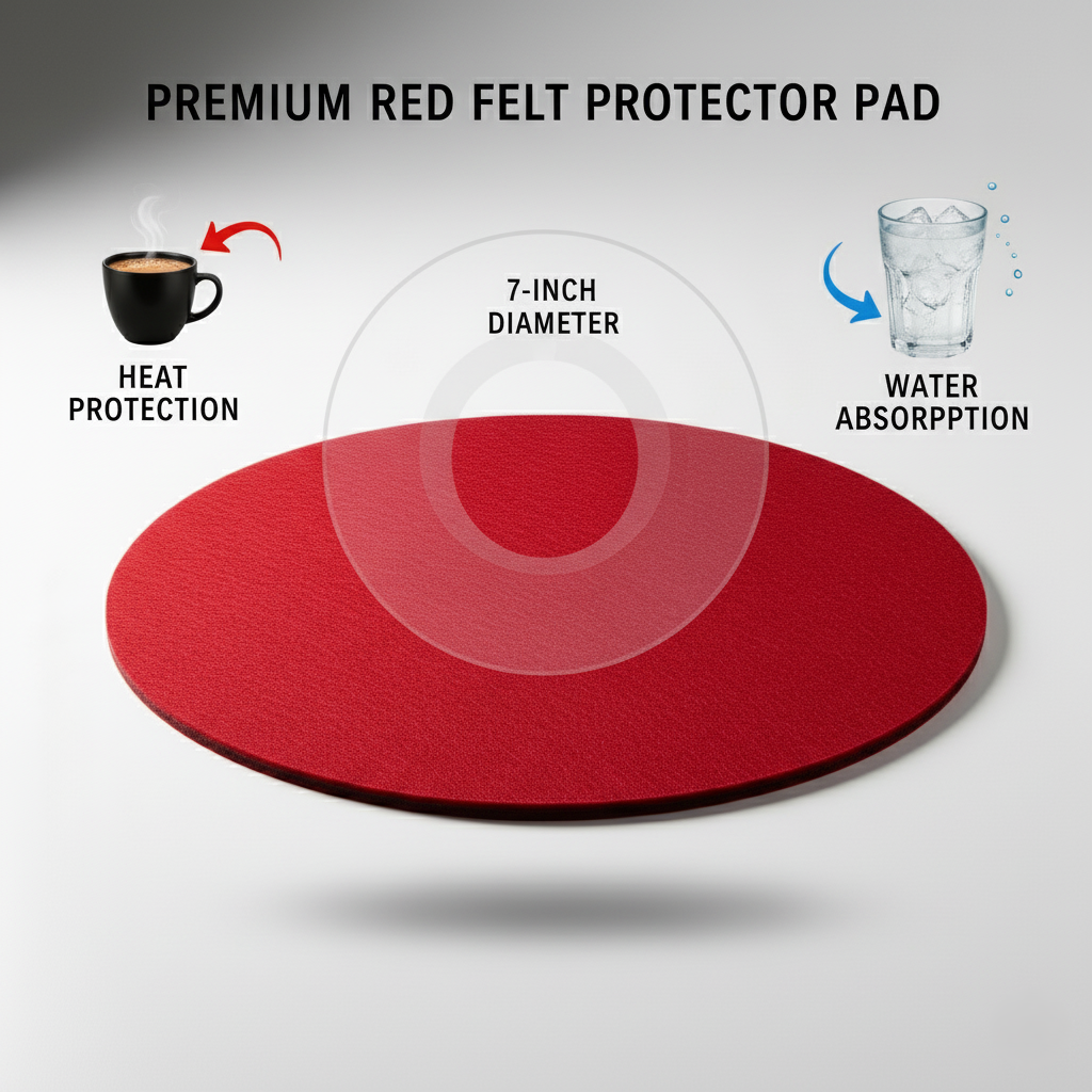 Premium Wool Felt Coaster Set of 6 pcs – Heat-Resistant, Water-Absorbent & Stylish | NWF