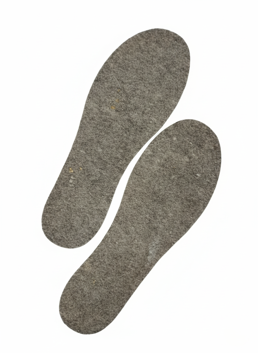 Wool Felt Insoles – 100% Natural Wool | 4mm Thick | NWF