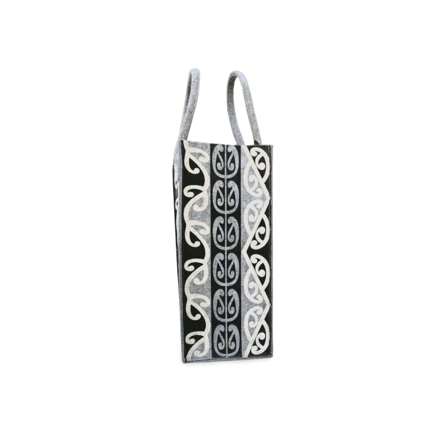 Reusable Felt Bottle/Wine Gift Bag Grey-Black | Eco-Friendly & Durable