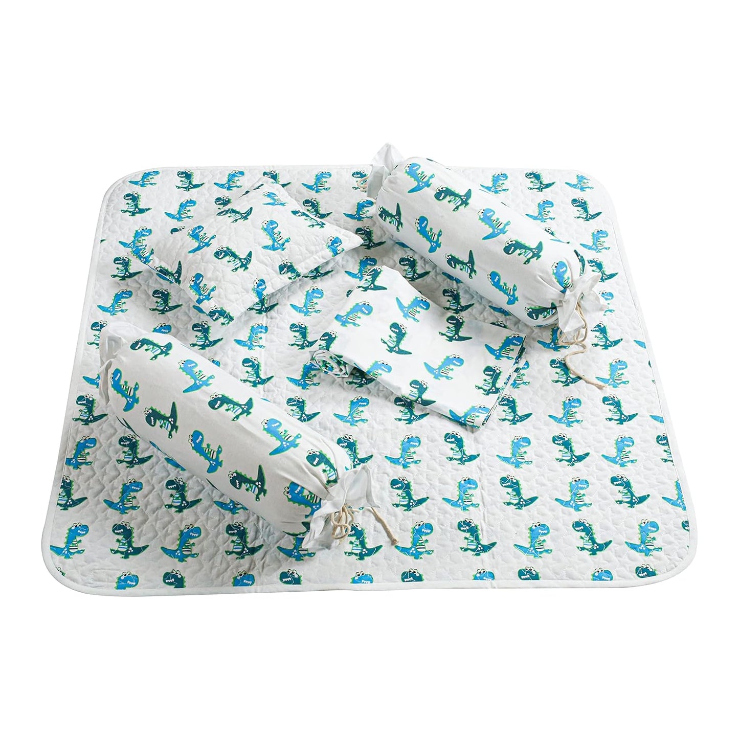 Organic Cotton Baby Bedding Set Blue | Oeko-TEX Certified | Pack of 5