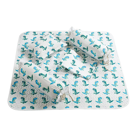 Organic Cotton Baby Bedding Set Blue | Oeko-TEX Certified | Pack of 5