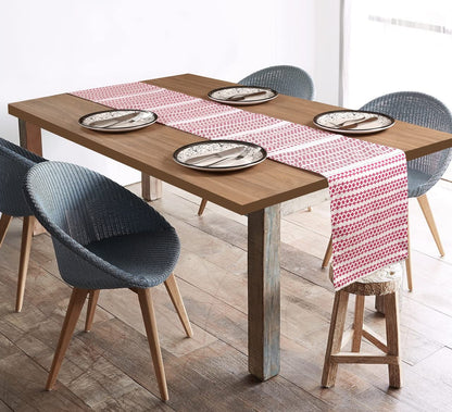Soft Cotton Table Runner Pink | 72x13.5" Heat-Resistant Dining Décor