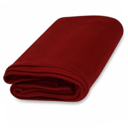 NWF All Season Solid/Plain Lightweight Polar Fleece Single Bed Blanket | Set of 1 | 90 x 60 inches, Maroon