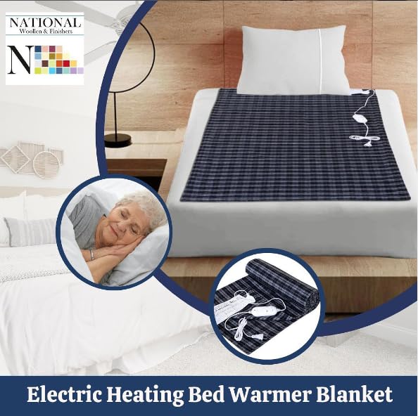 Wool Electric Under Blanket for Single Bed | 30x60" Shockproof Heating Kambal