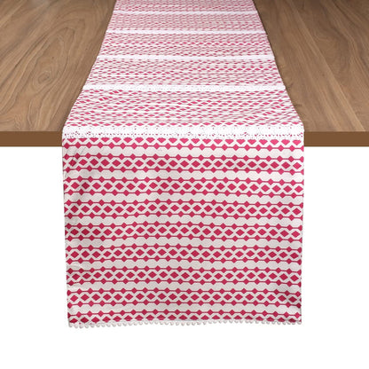 Soft Cotton Table Runner Pink | 72x13.5" Heat-Resistant Dining Décor