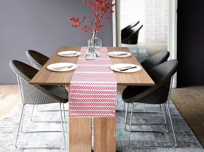Soft Cotton Table Runner Pink | 72x13.5" Heat-Resistant Dining Décor