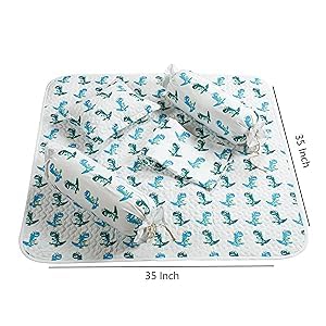 Organic Cotton Baby Bedding Set Blue | Oeko-TEX Certified | Pack of 5
