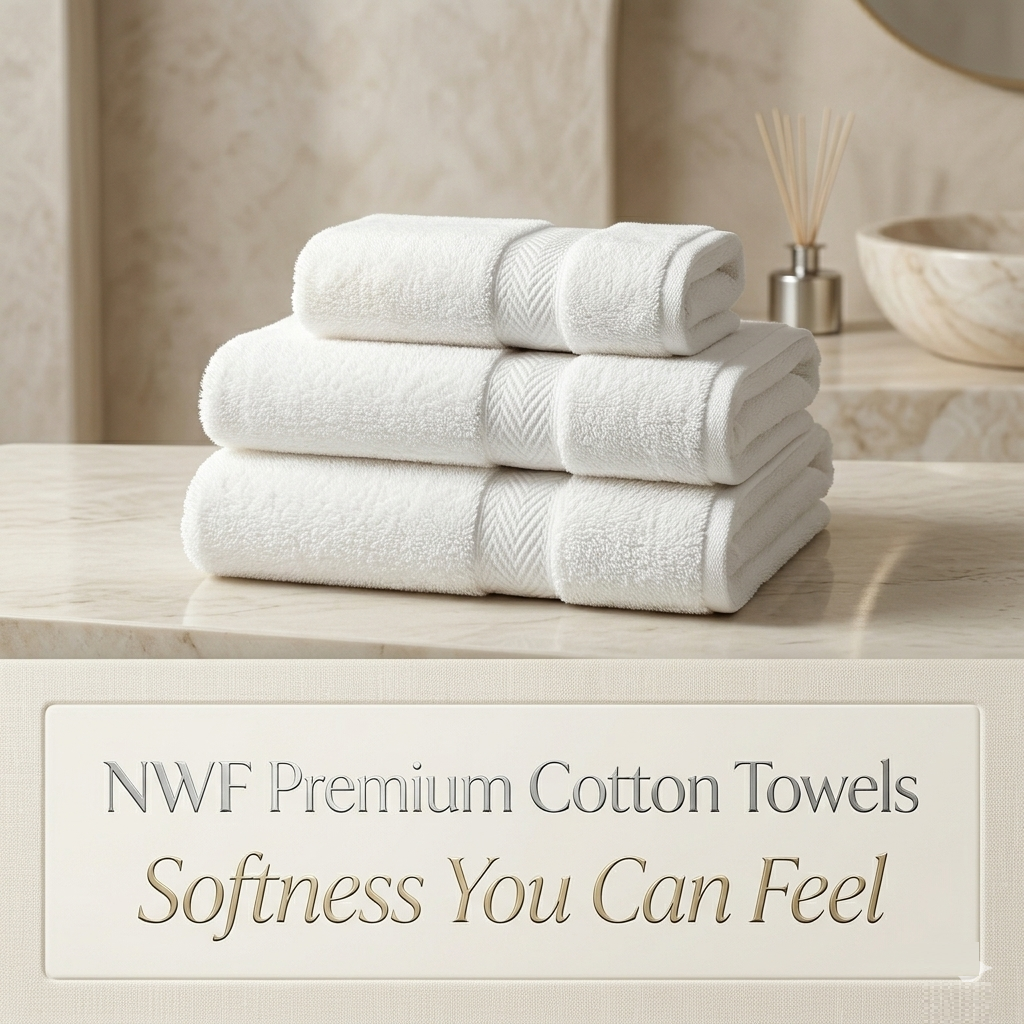 NWF Premium Cotton Bath Towel 58" x 28" | Ultra Soft, Highly Absorbent & Quick Dry | Large Size Bath Towel for Men & Women | Skin Friendly & Durable | Bathroom, Gym & Travel Use