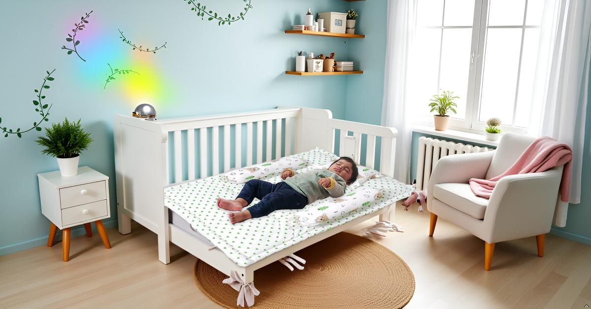 Baby Bedding Set Brown Teddy Green Tree | 100% Cotton Mattress & Bolsters
