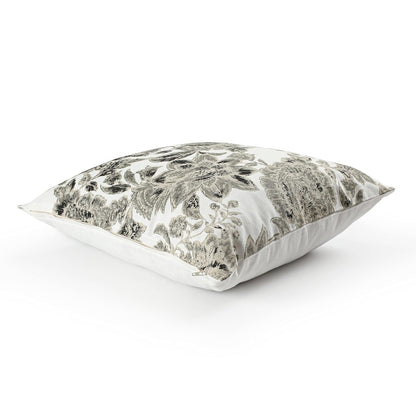 Cotton Cushion Covers Grey Flower Set of 5 | 18x18" Soft & Washable