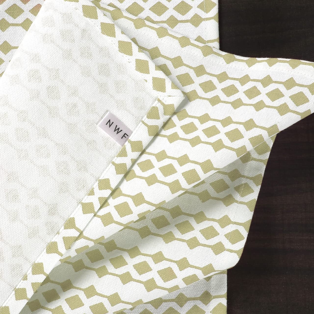 Handmade Cotton Dinner Napkins Set of 6 | 14x14" Sage Floral Reusable