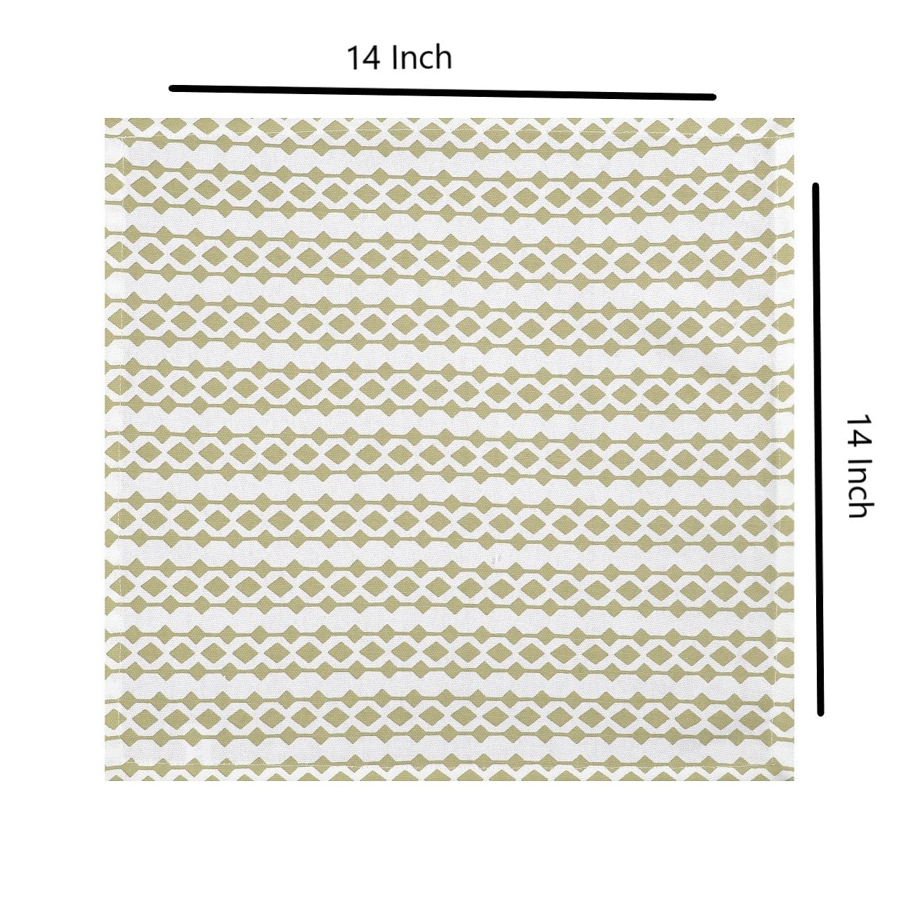 Handmade Cotton Dinner Napkins Set of 6 | 14x14" Sage Floral Reusable