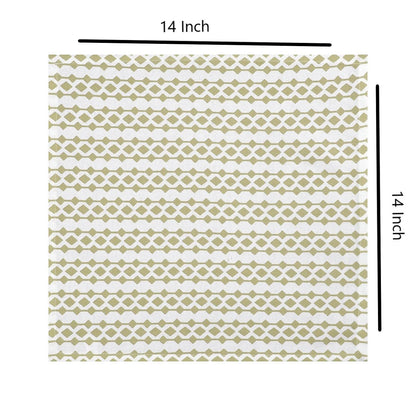 Handmade Cotton Dinner Napkins Set of 6 | 14x14" Sage Floral Reusable