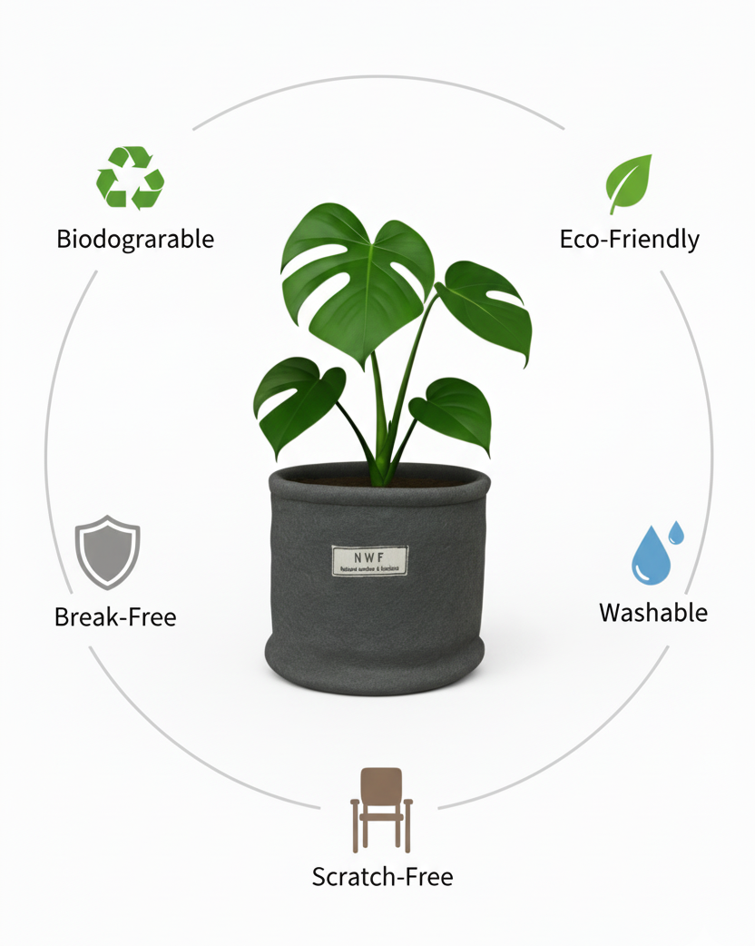 Wool Pot – Premium Eco-Friendly, Breathable & Reusable Planter | NWF