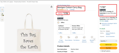 Cotton Tote Bag – Eco-Friendly, Reusable & Durable | NWF