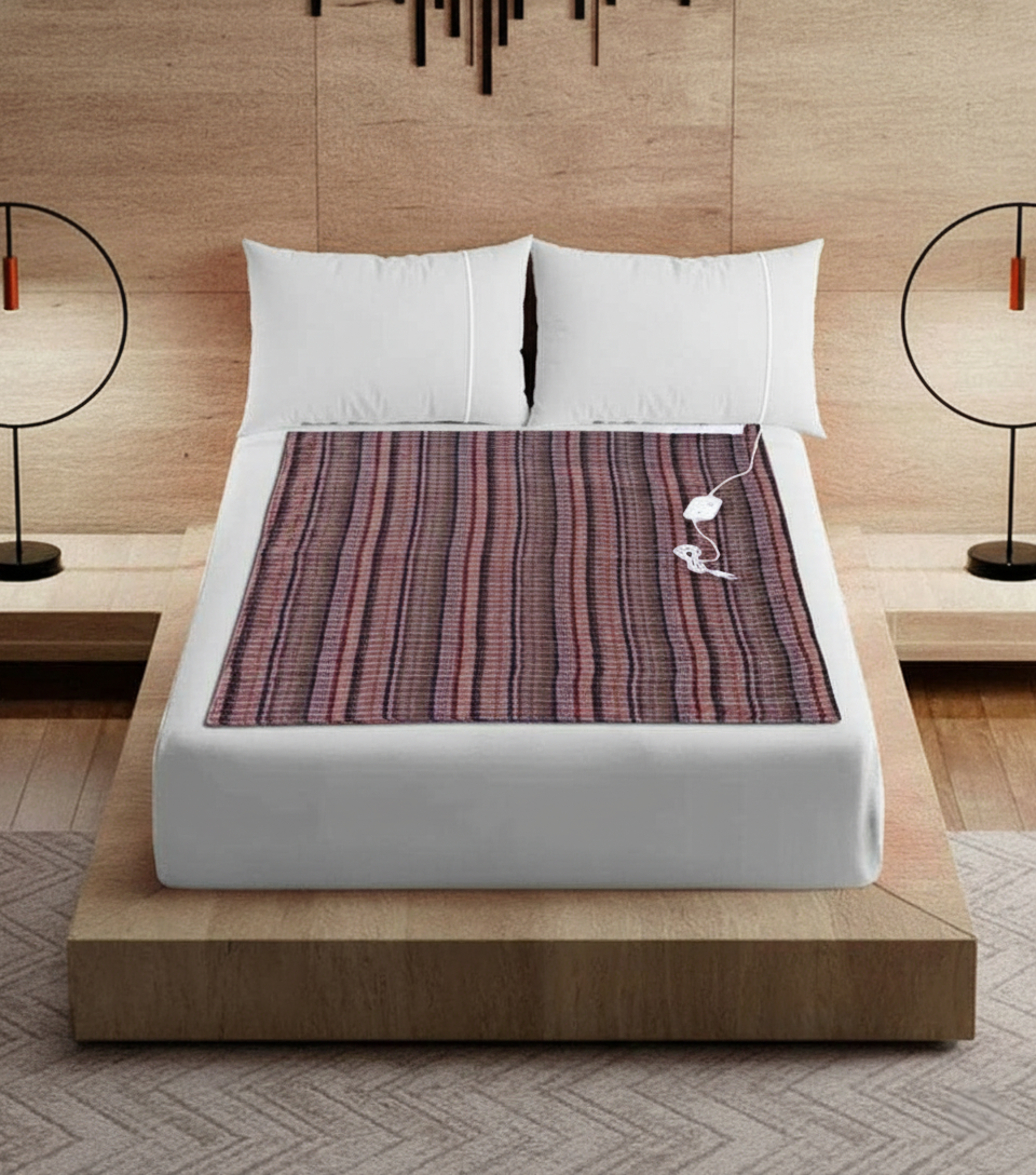 Electric Heating Oblic Warmer Bedsheet | Shockproof Wool Heating Kambal – NWF National Woollen & Finishers
