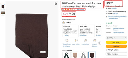 Muffler Scarf for Men & Women – Unisex Wool by NWF