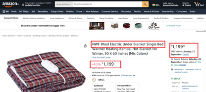 Electric Heating Oblic Warmer Bedsheet | Shockproof Wool Heating Kambal – NWF