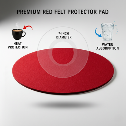 Premium Wool Felt Coaster Set of 6 pcs – Heat-Resistant, Water-Absorbent & Stylish | NWF